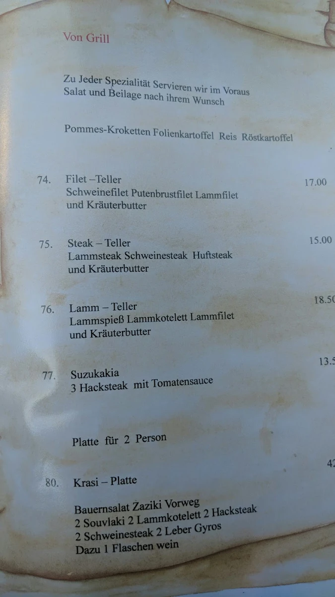 Speisekarte photo 8