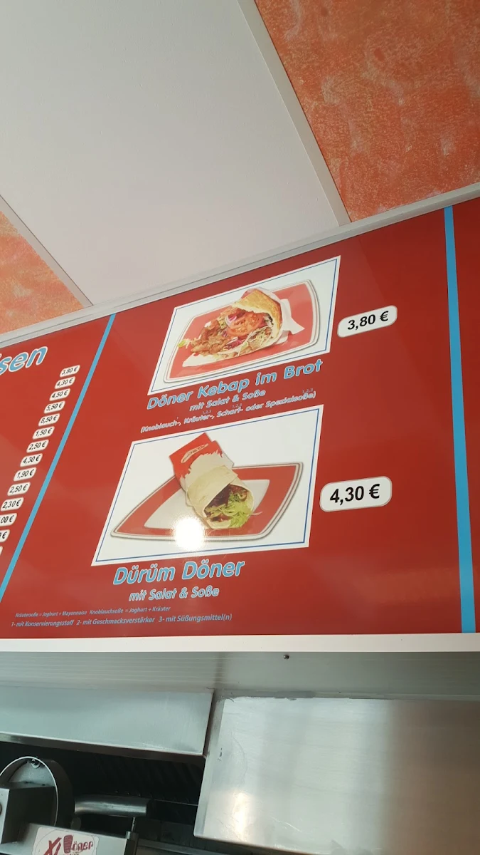 Speisekarte, XL Döner