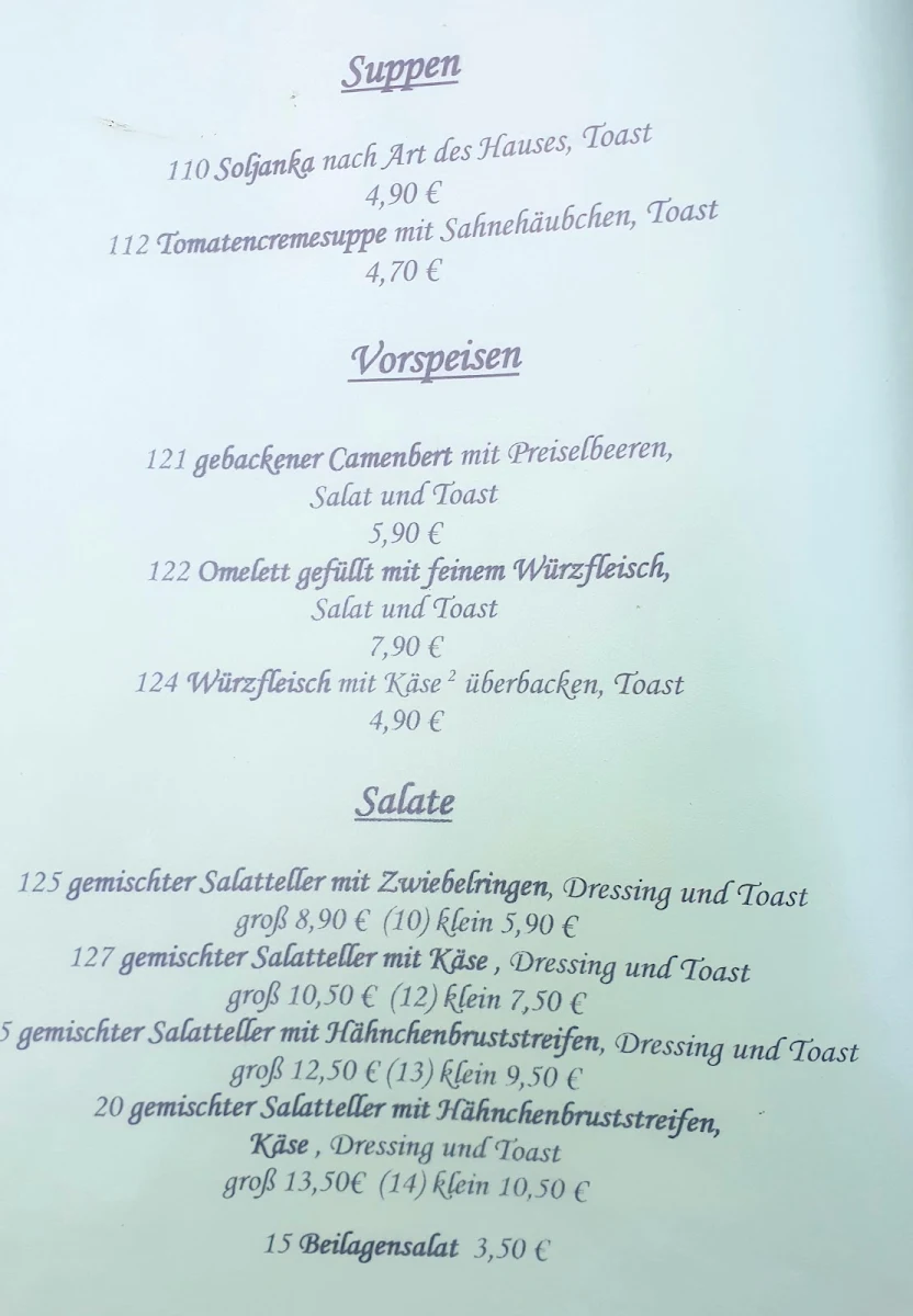 Speisekarte photo 3