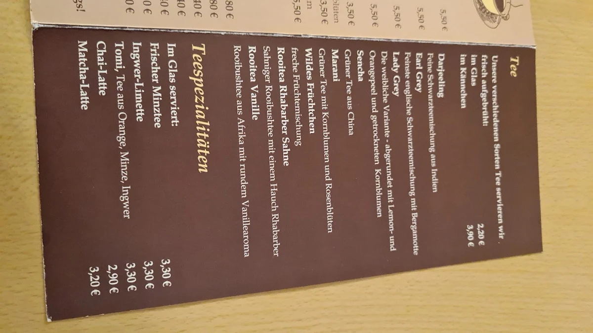 Speisekarte, Eigenart