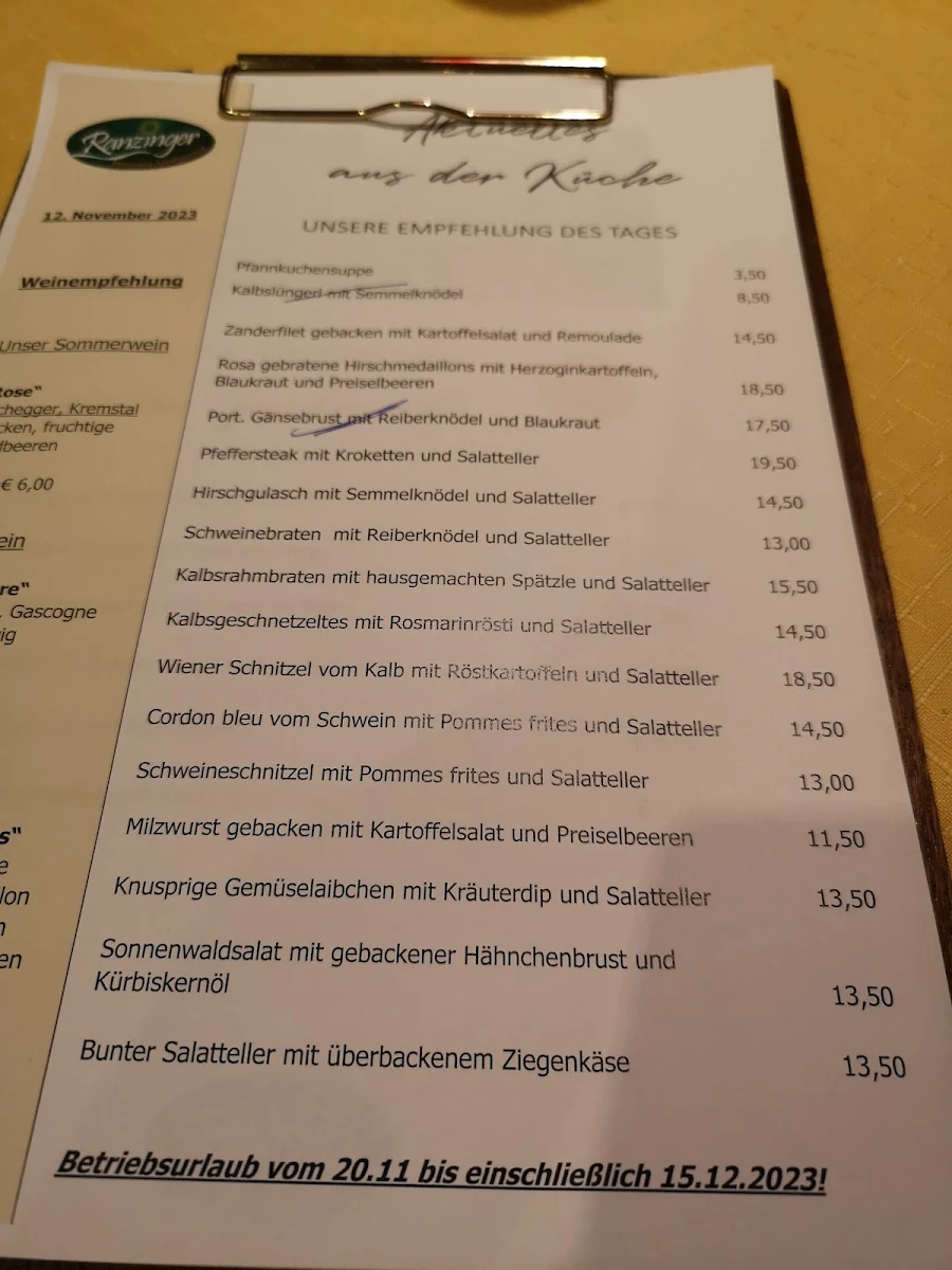 Speisekarte photo 1