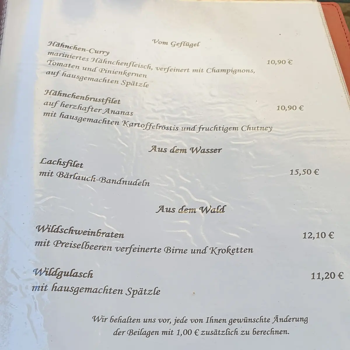 Speisekarte photo 5