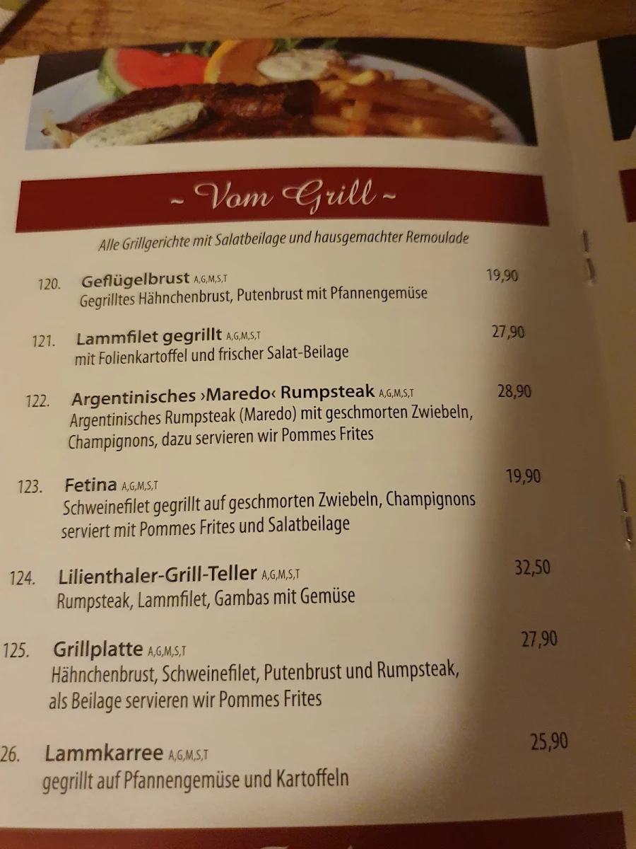 Speisekarte, LaVita