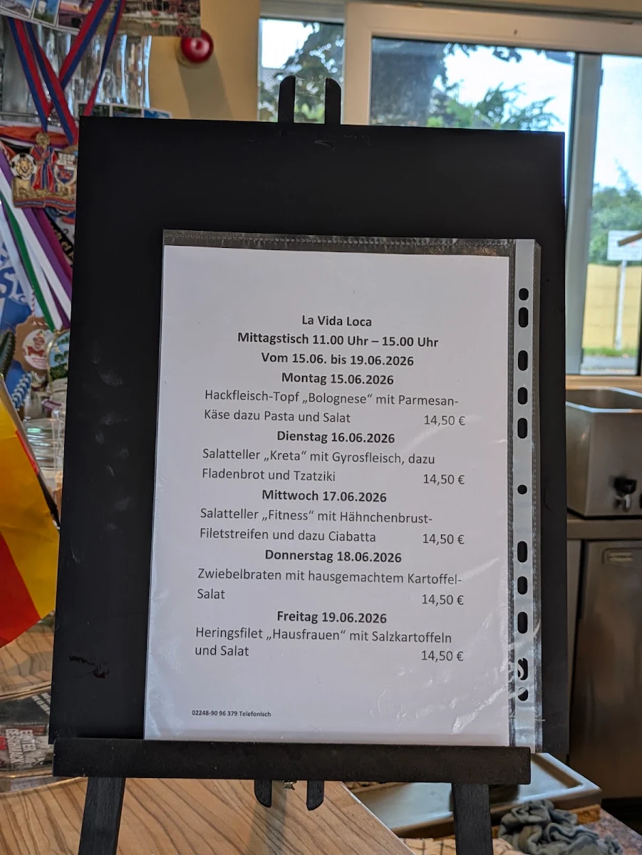 Speisekarte, La Vida Loca - Schnellrestaurant