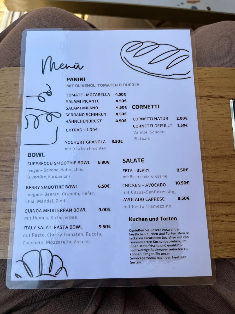 Speisekarte, Coffee Atelier GmbH
