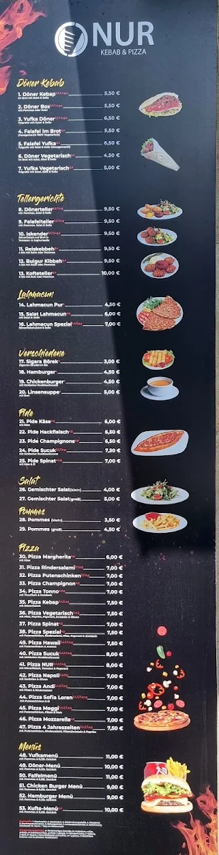 Speisekarte, NUR KEBAB