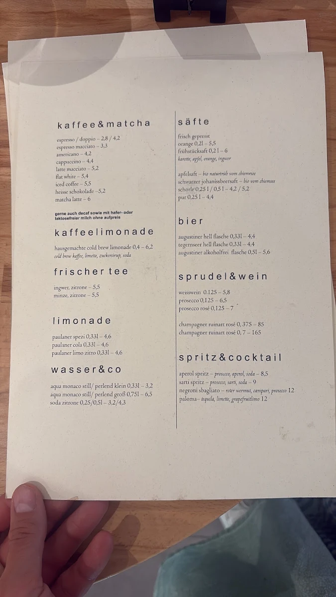 Speisekarte, Collectors Atelier
