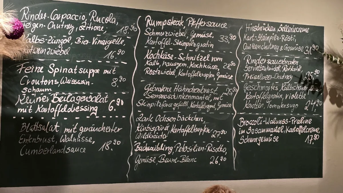 Speisekarte, Götz+Baum - Restaurant im Scheunenhof
