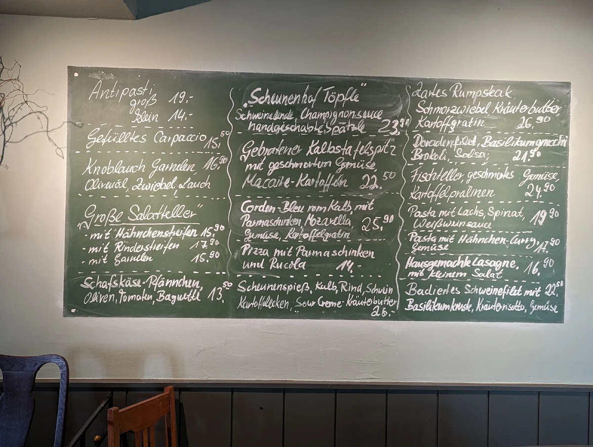 Speisekarte, Götz+Baum - Restaurant im Scheunenhof