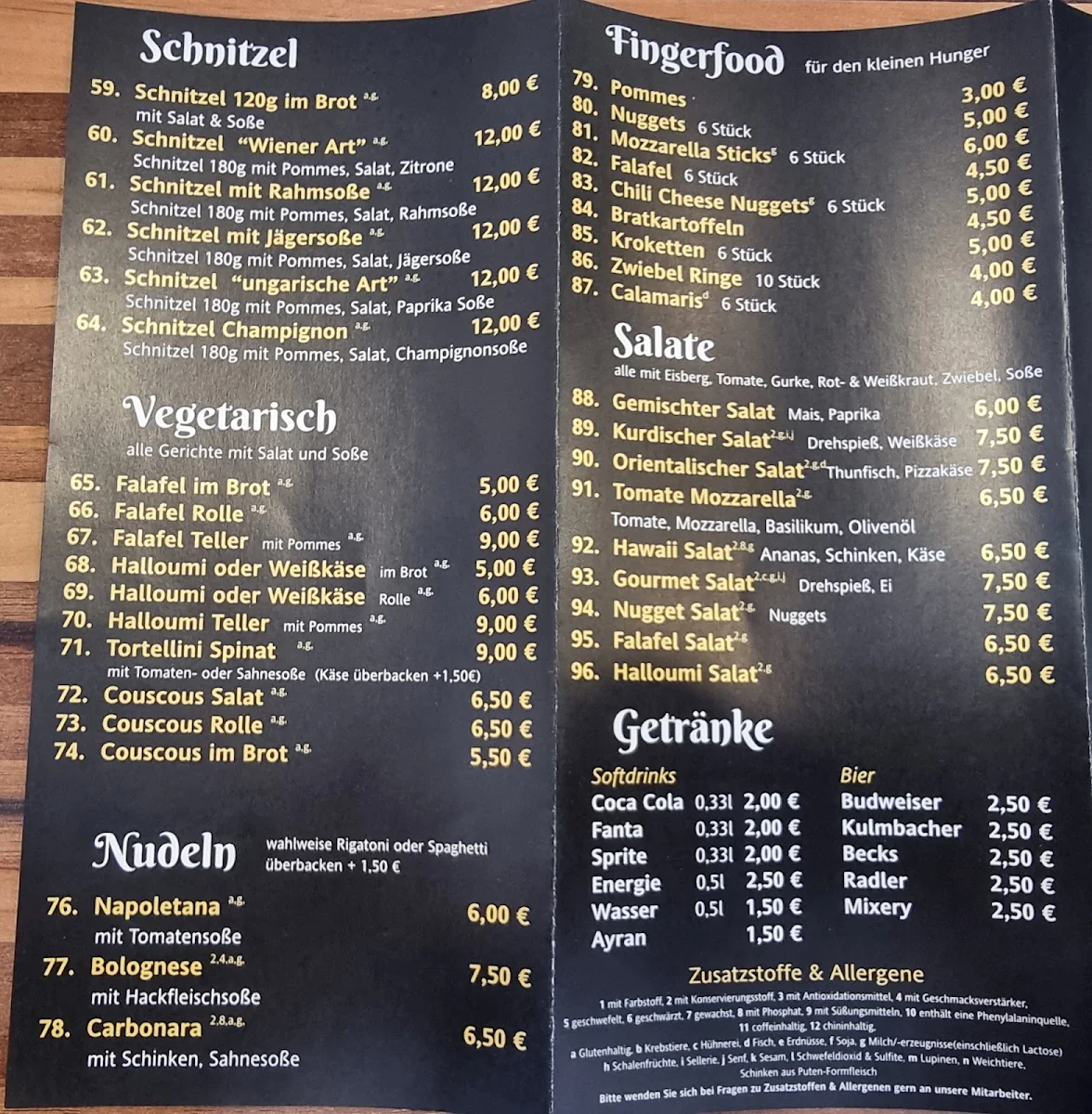 Speisekarte photo 1