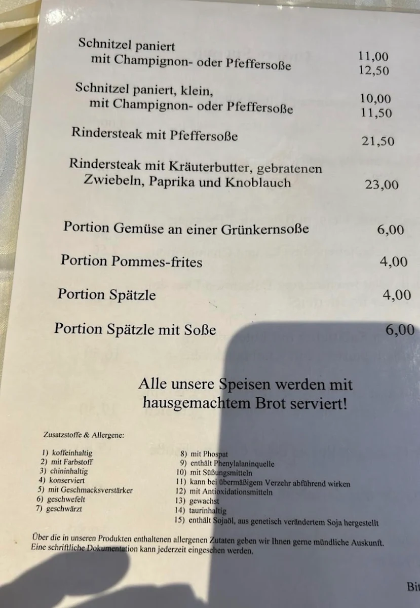 Speisekarte photo 1