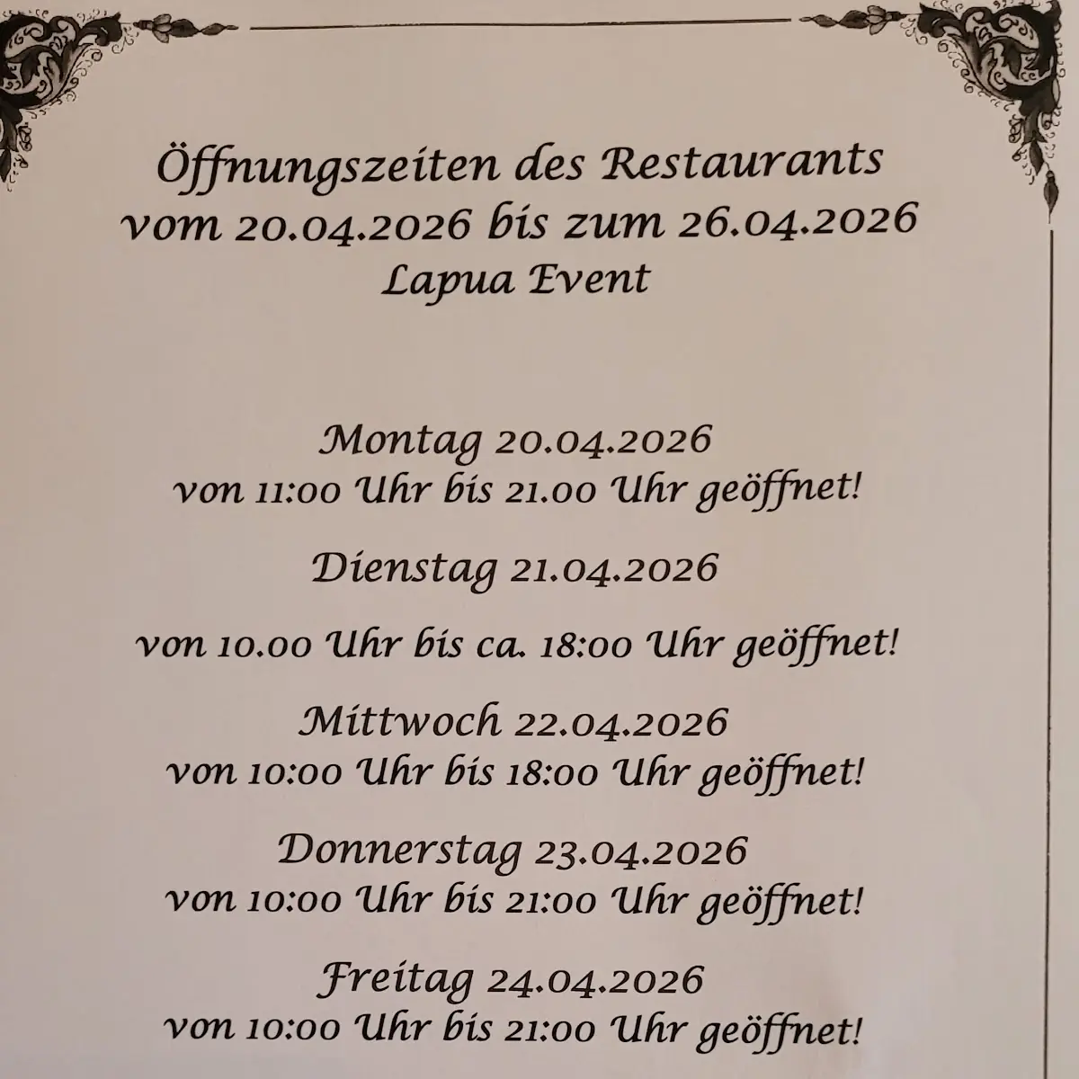 Speisekarte photo 2