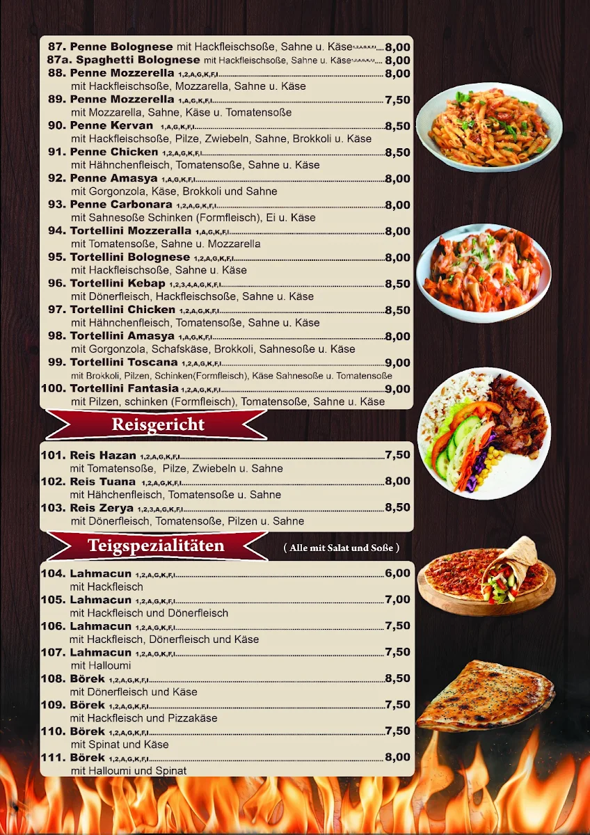 Speisekarte, Hallo-Döner