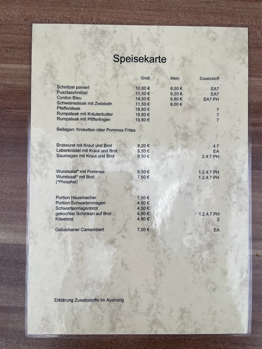 Speisekarte photo 5