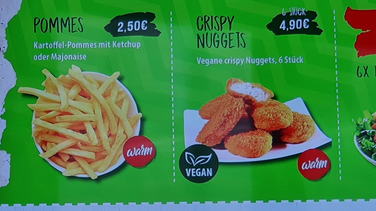 Speisekarte, Veganland Çiğköfte
