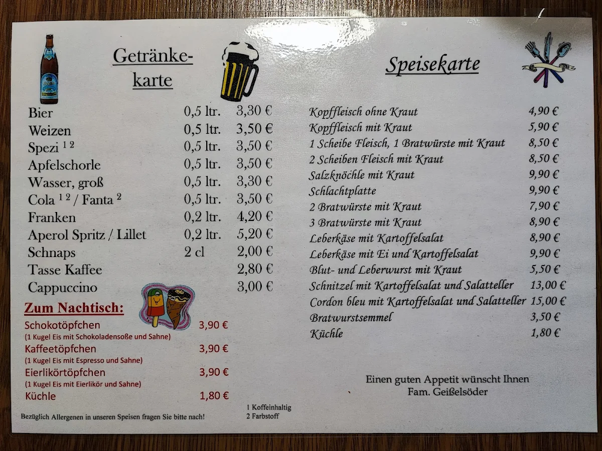 Speisekarte photo 1