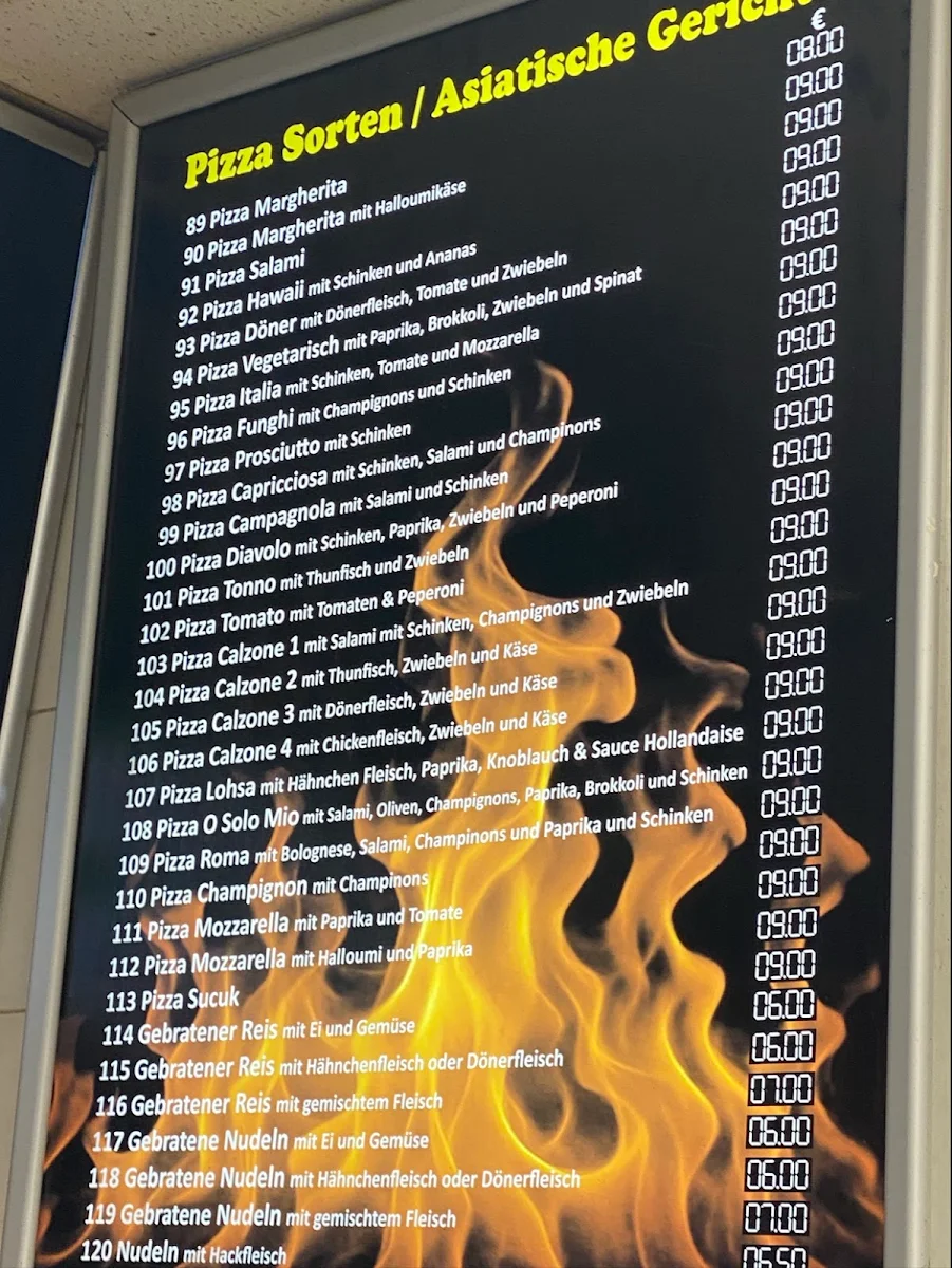Speisekarte, Lohsa Döner Pizza Bistro