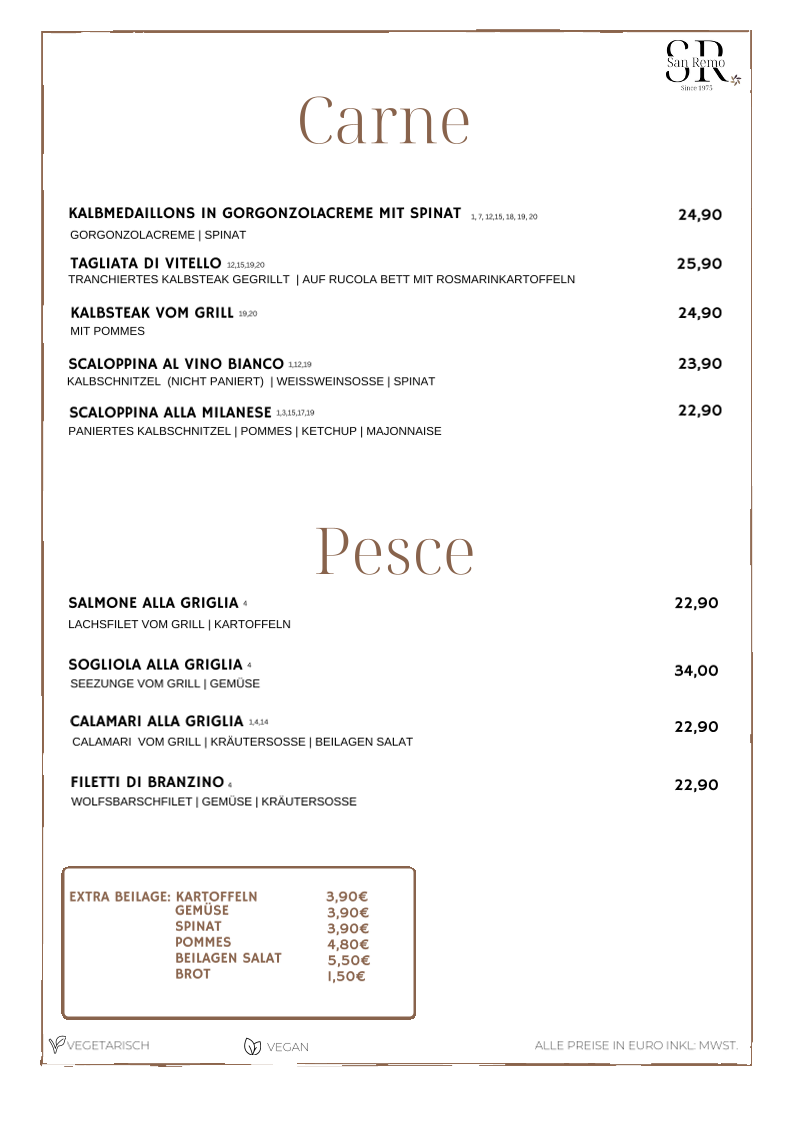 Speisekarte photo 1