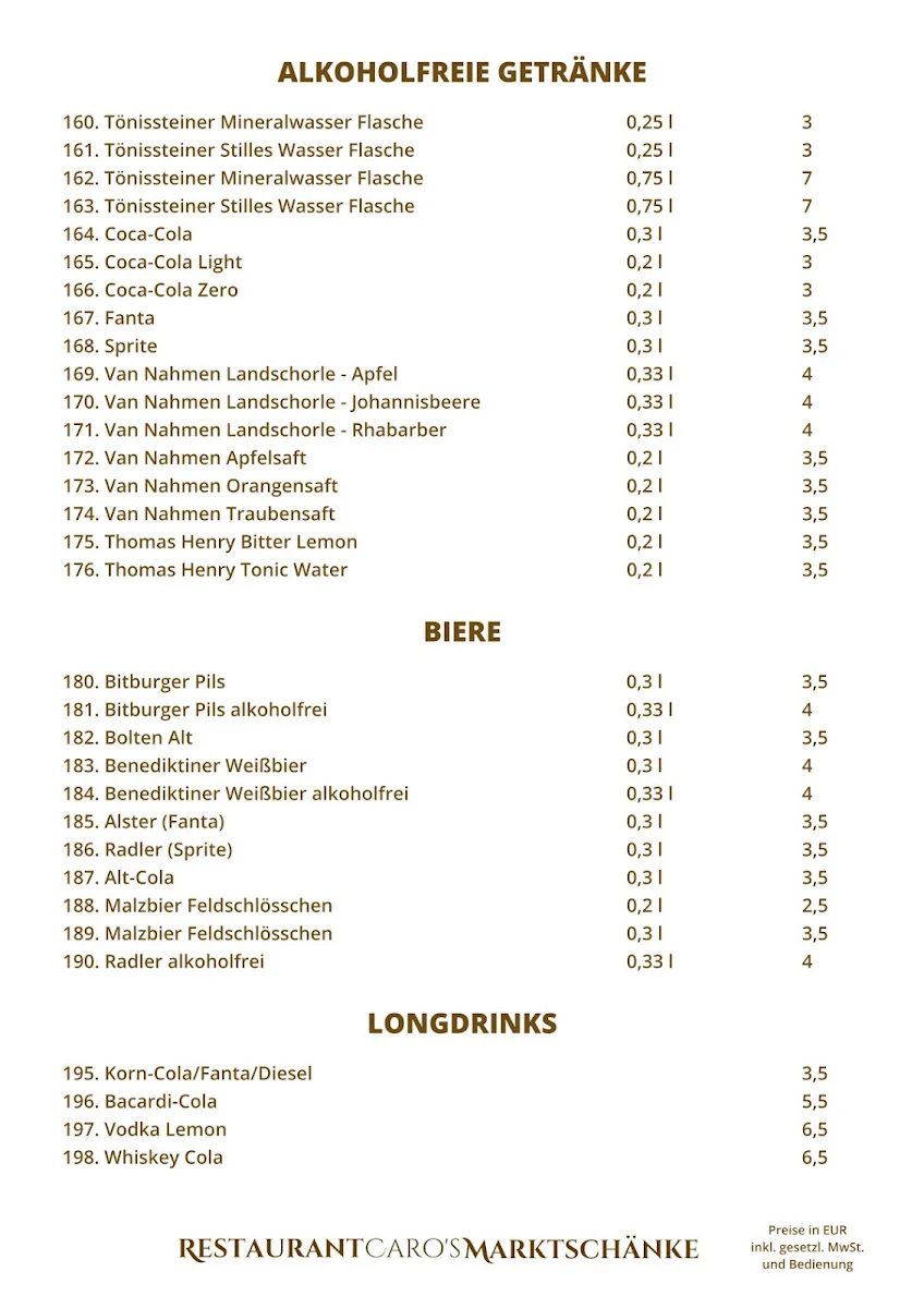 Speisekarte photo 2