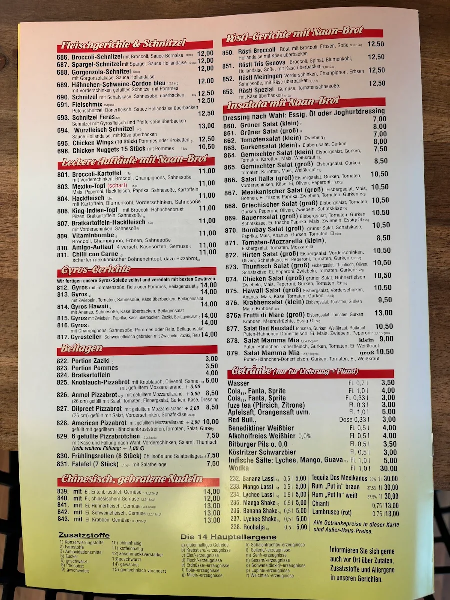 Speisekarte, NEW BOMBAY - Indisches Restaurant und Lieferservice