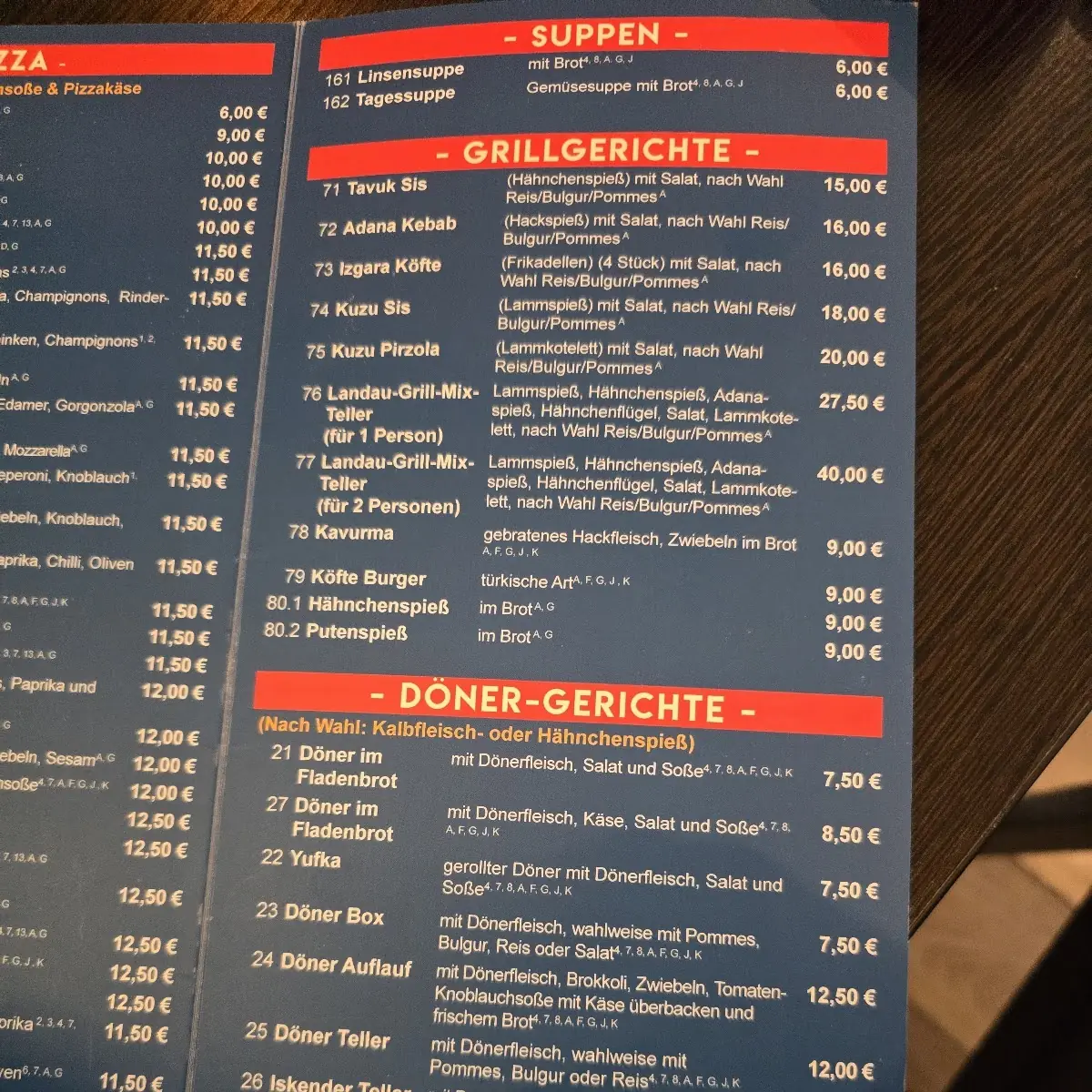 Speisekarte photo 2