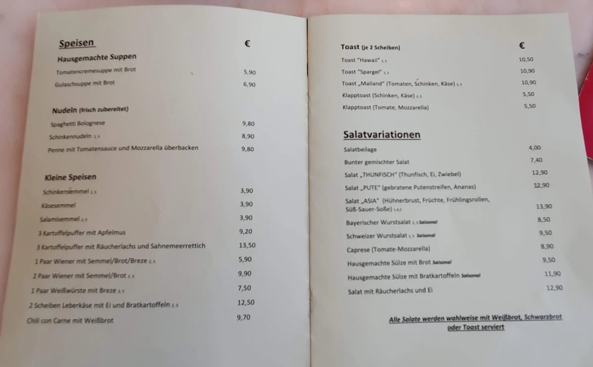 Speisekarte photo 2
