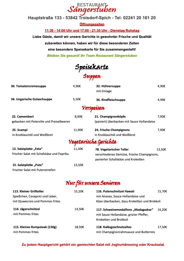 Speisekarte photo 1
