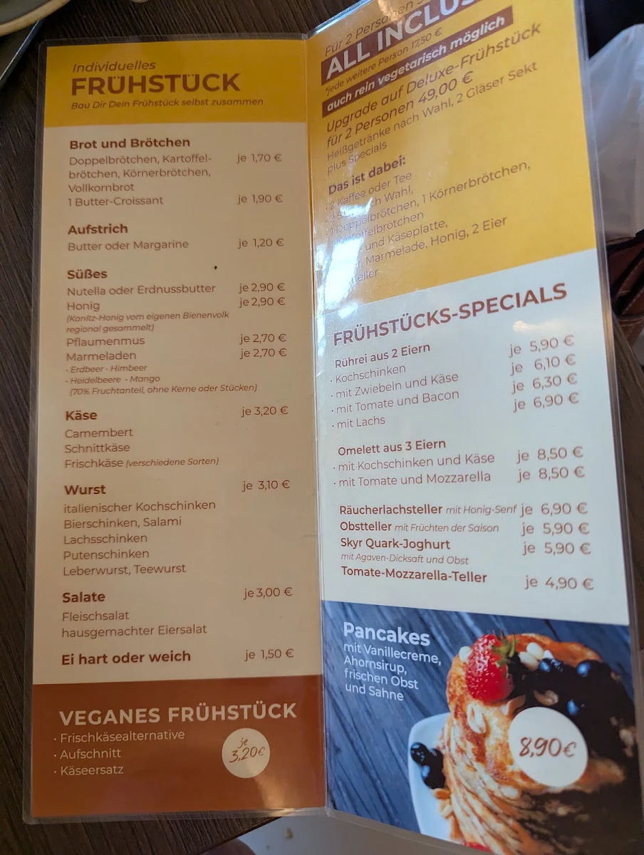 Speisekarte, Restaurant Kanitz