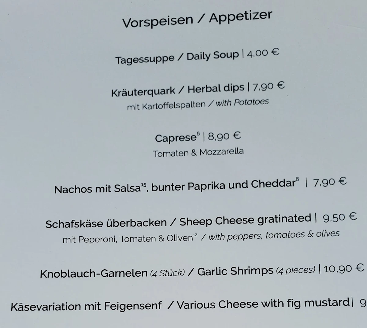 Speisekarte, Maxi Gastro GmbH