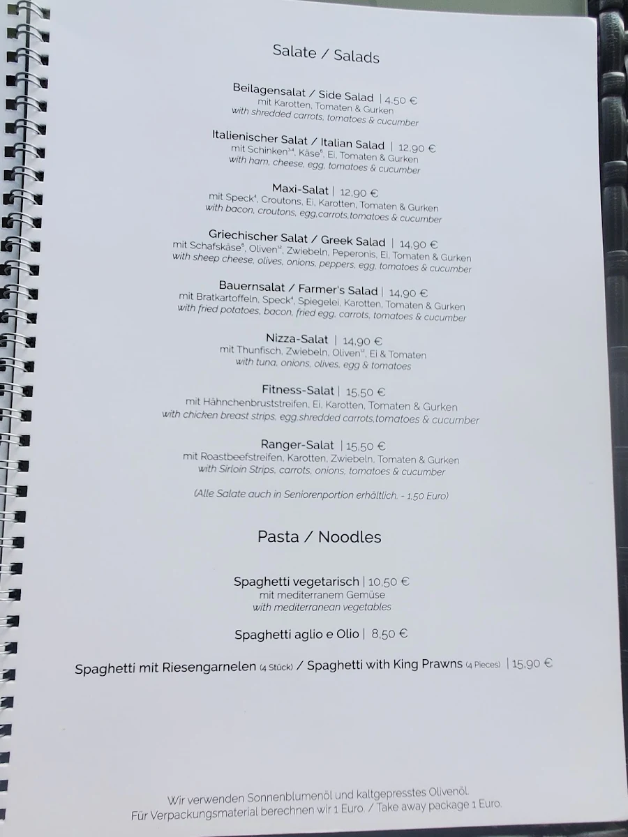 Speisekarte, Maxi Gastro GmbH