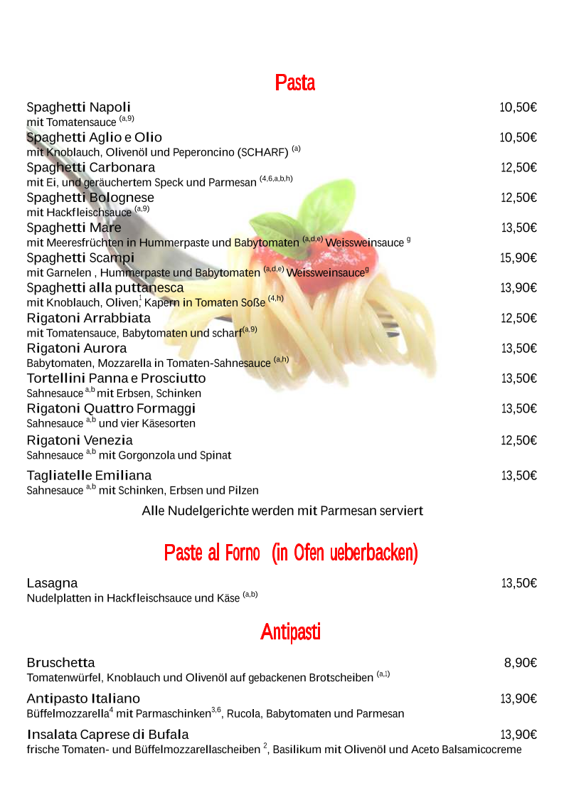 Speisekarte photo 2