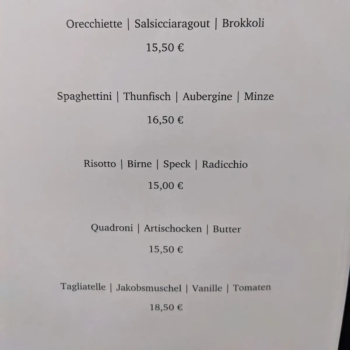Speisekarte photo 3