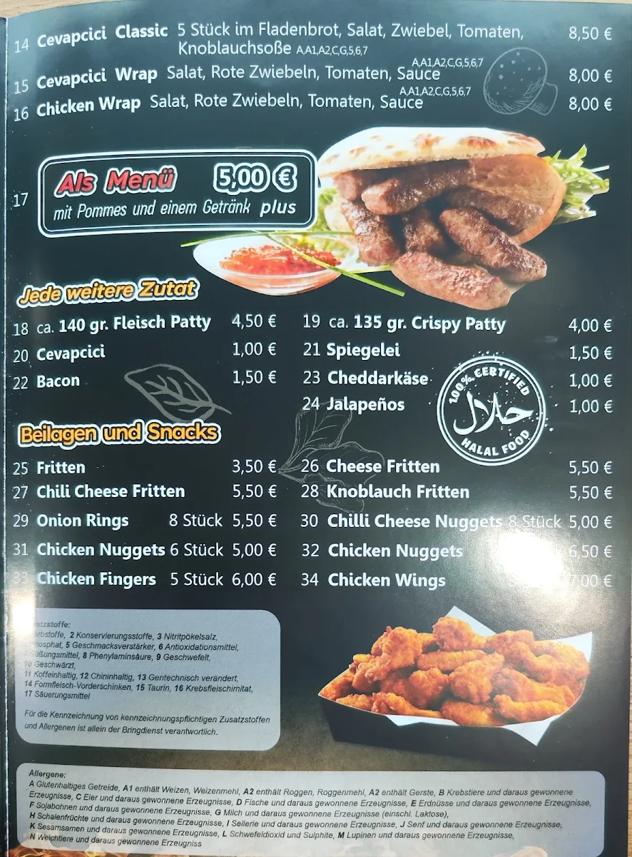 Speisekarte, byJEYJEY BURGER BALKAN STYLE