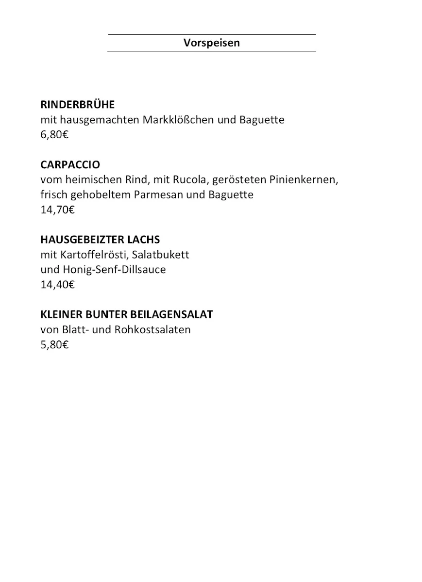 Speisekarte photo 3