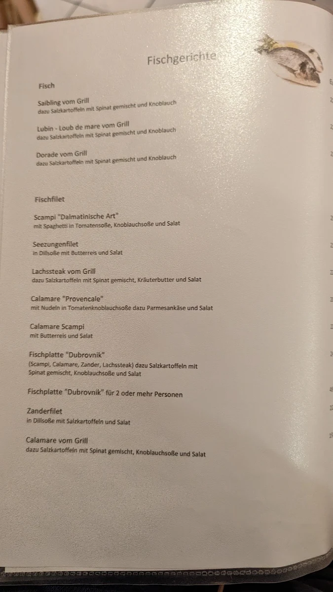 Speisekarte, Restaurant Berggeist