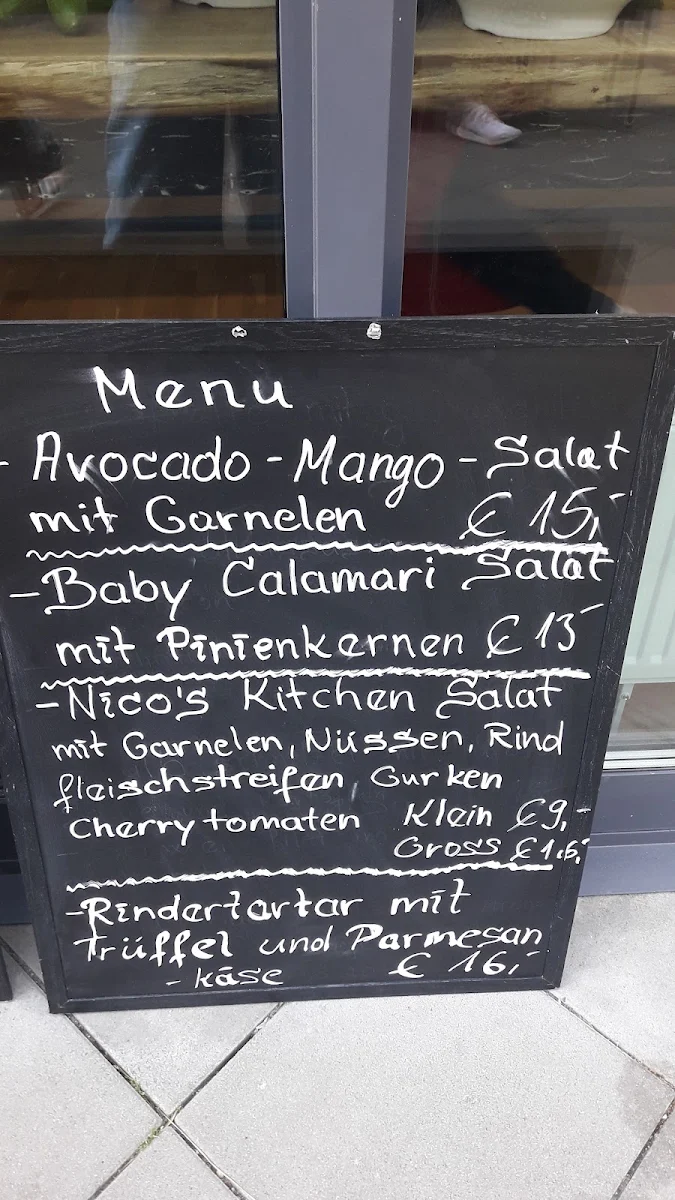 Speisekarte, NICO’S KITCHEN