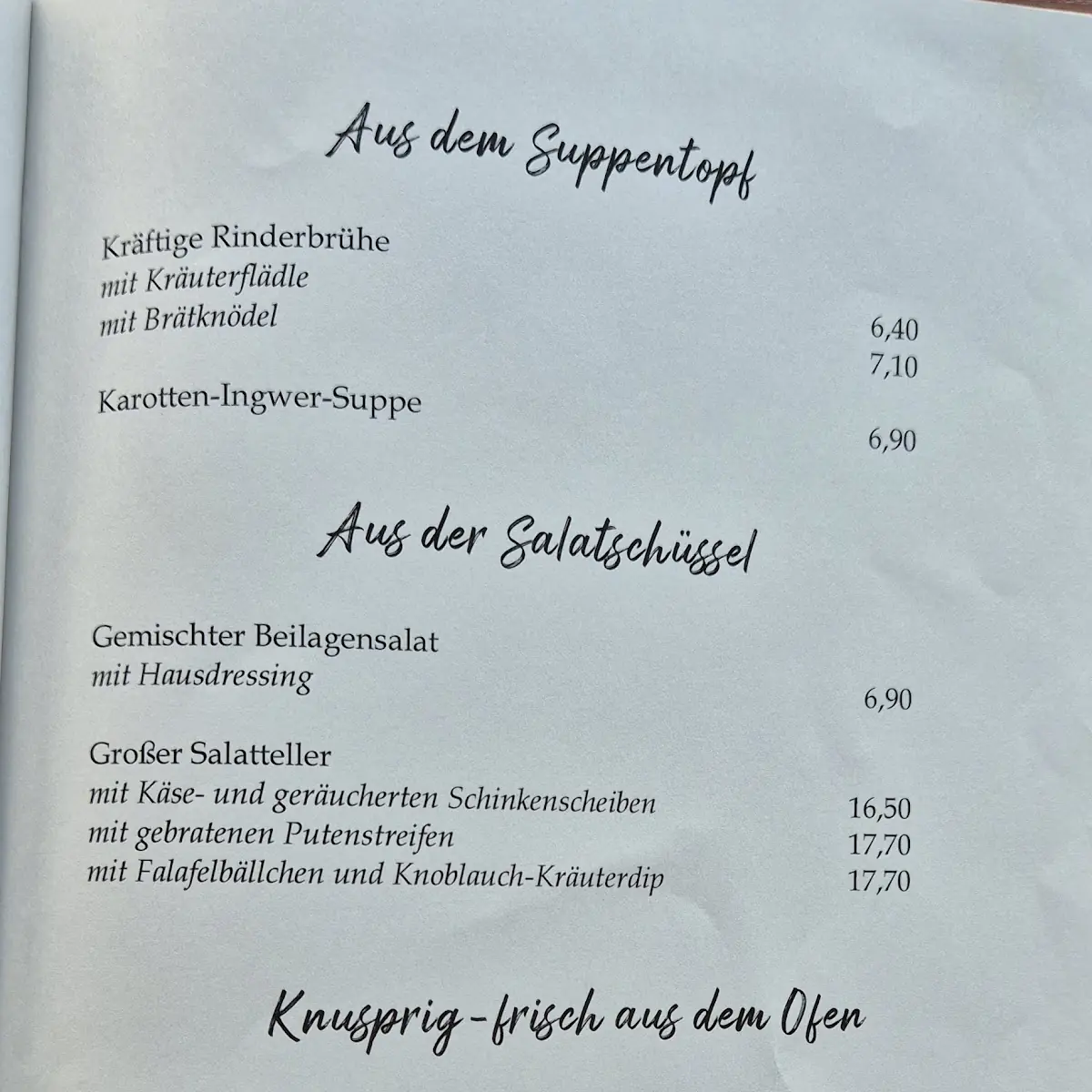 Speisekarte photo 2