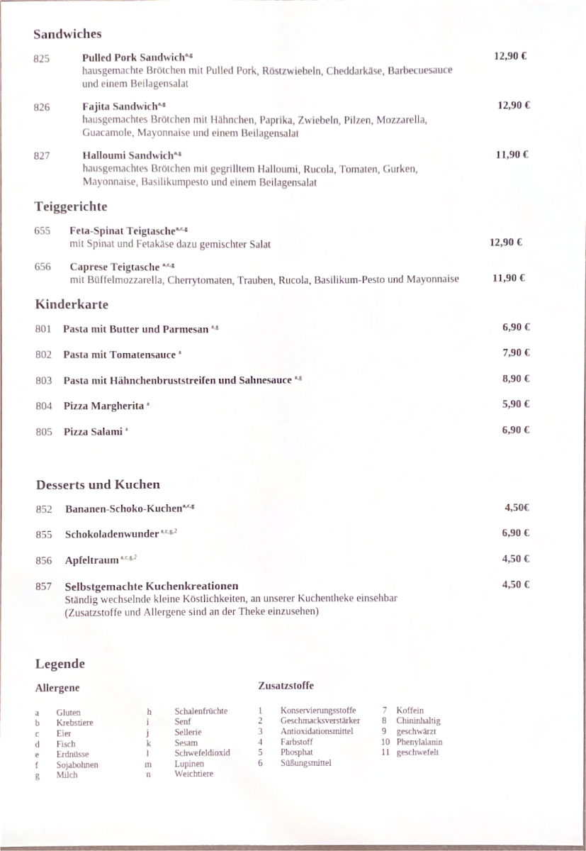 Speisekarte photo 4