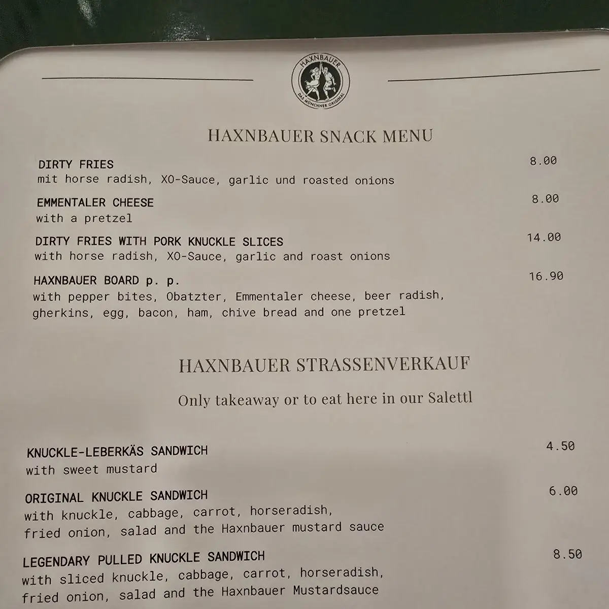 Speisekarte photo 2