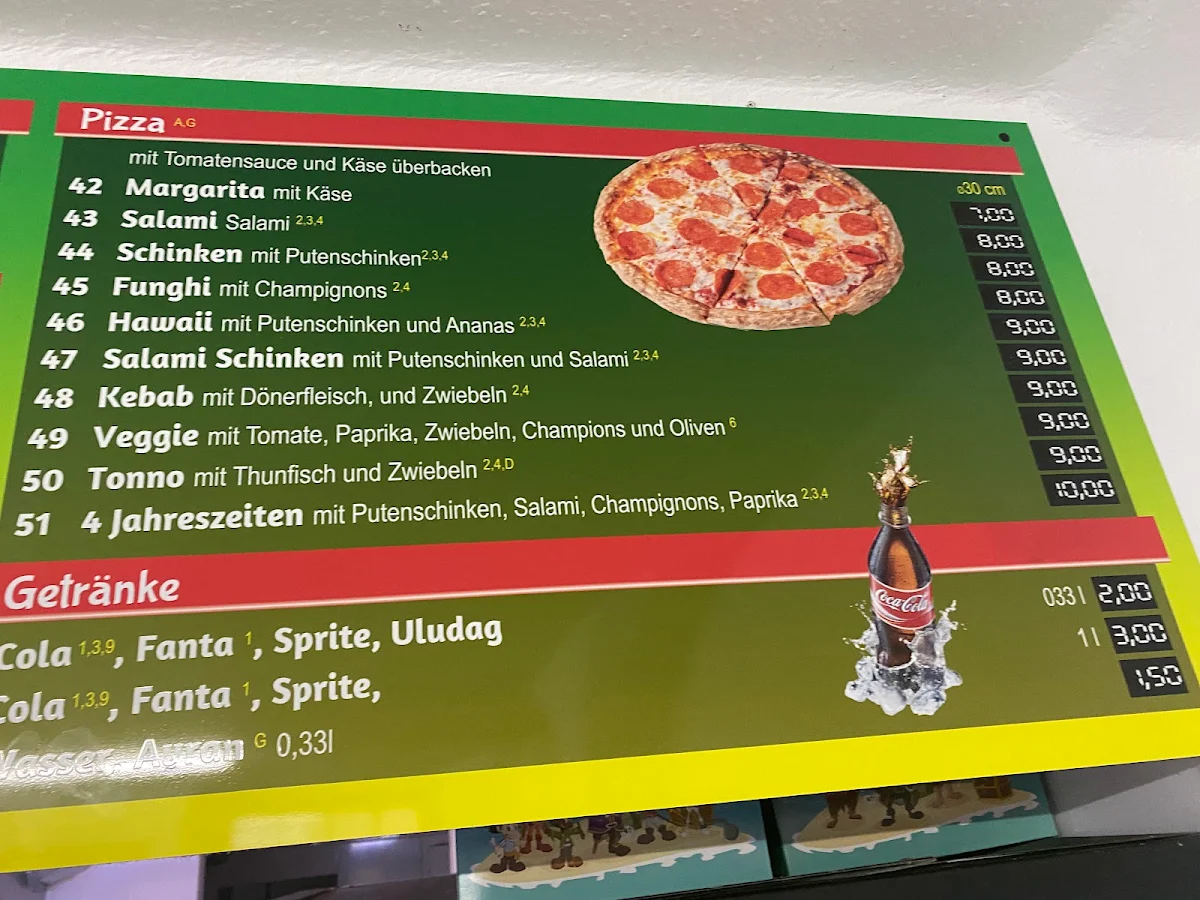 Speisekarte, Memo Döner