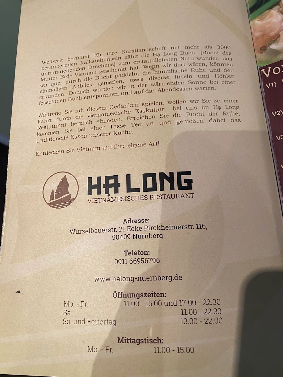 Speisekarte, Ha Long