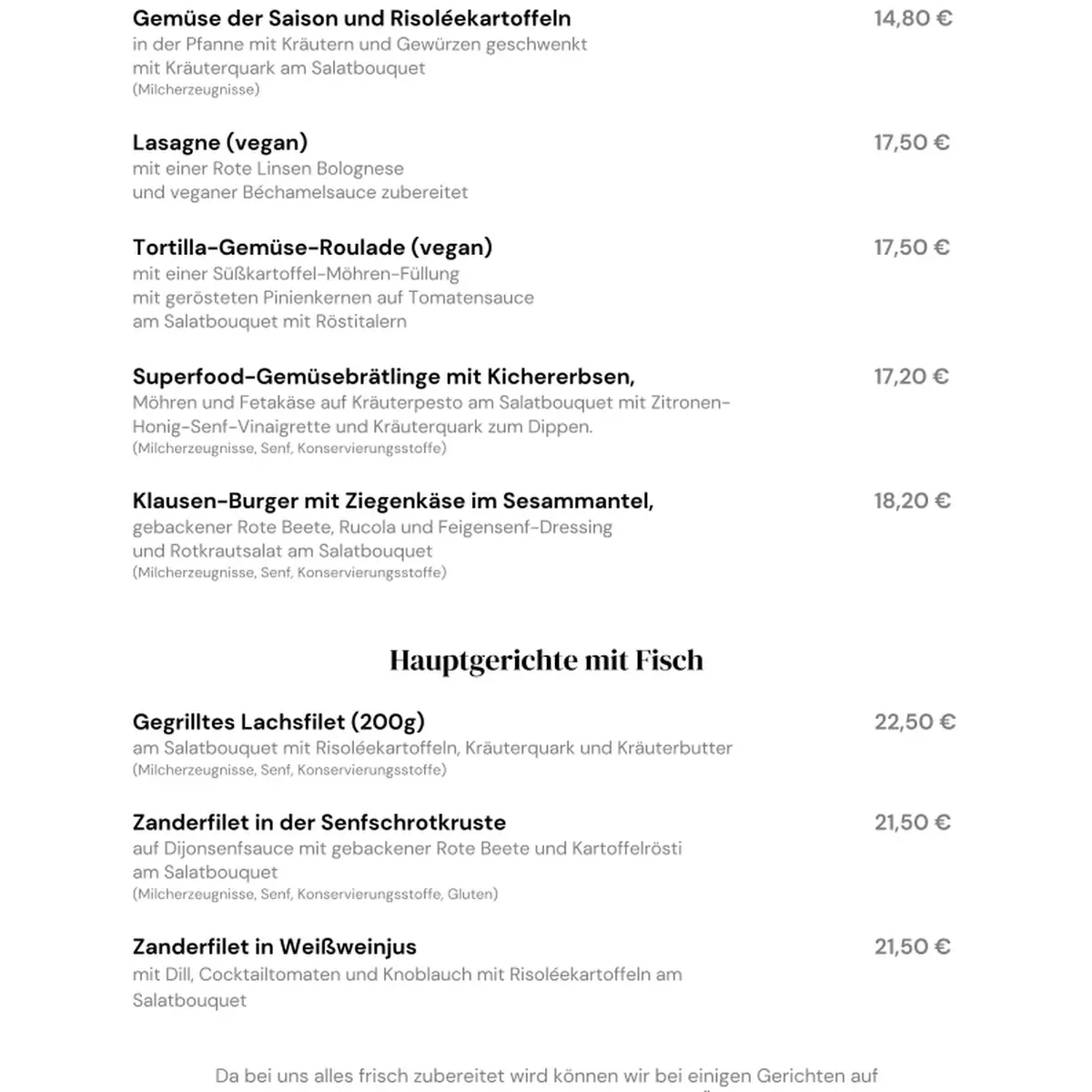 Speisekarte photo 2