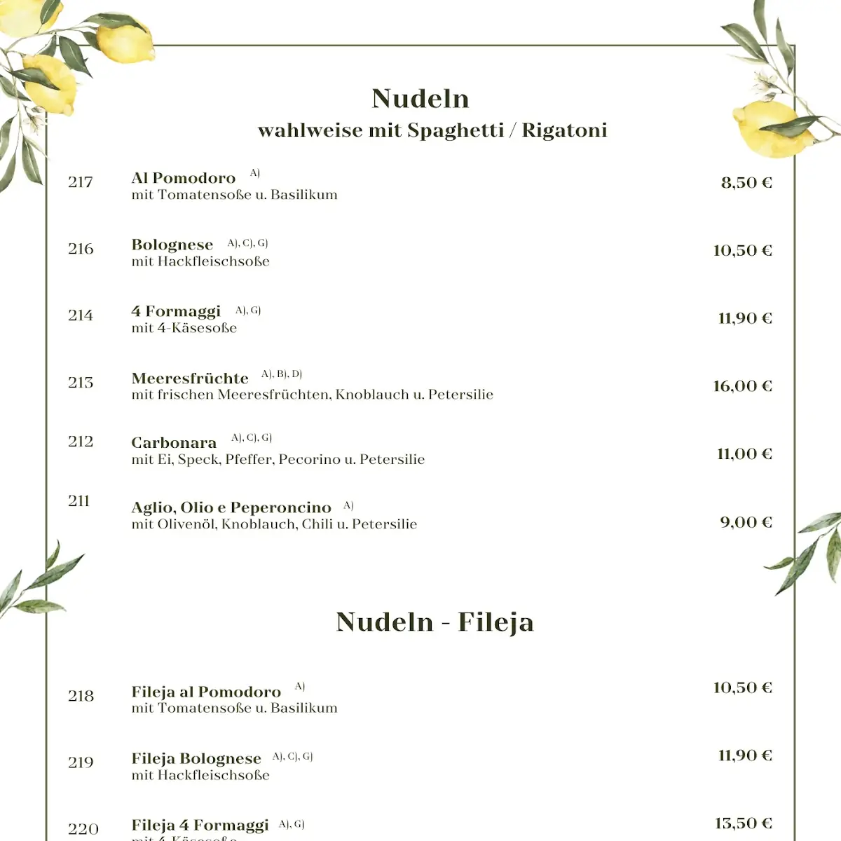 Speisekarte photo 2