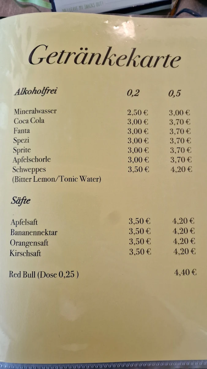 Speisekarte, Weißer Rettich
