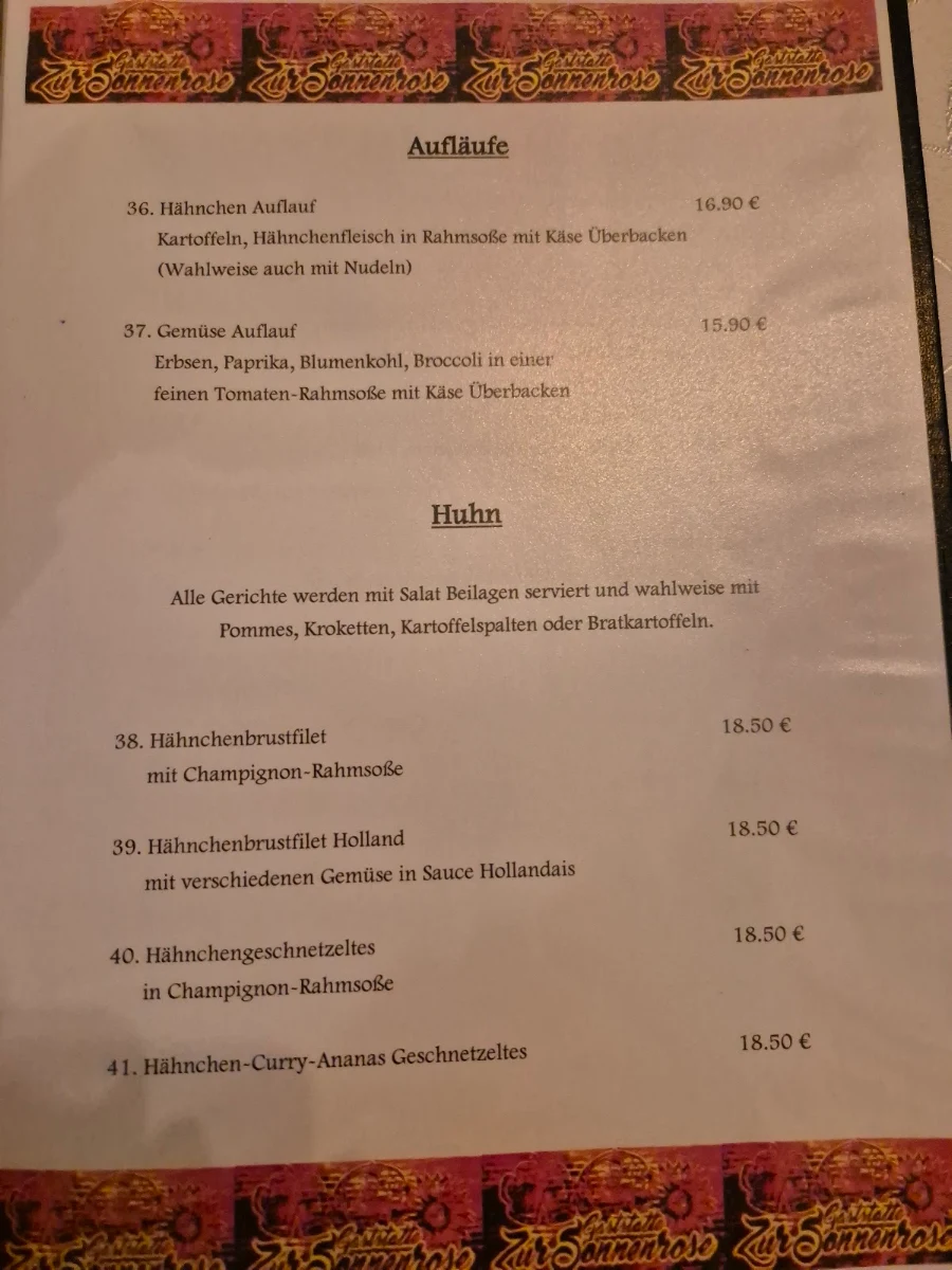 Speisekarte photo 2