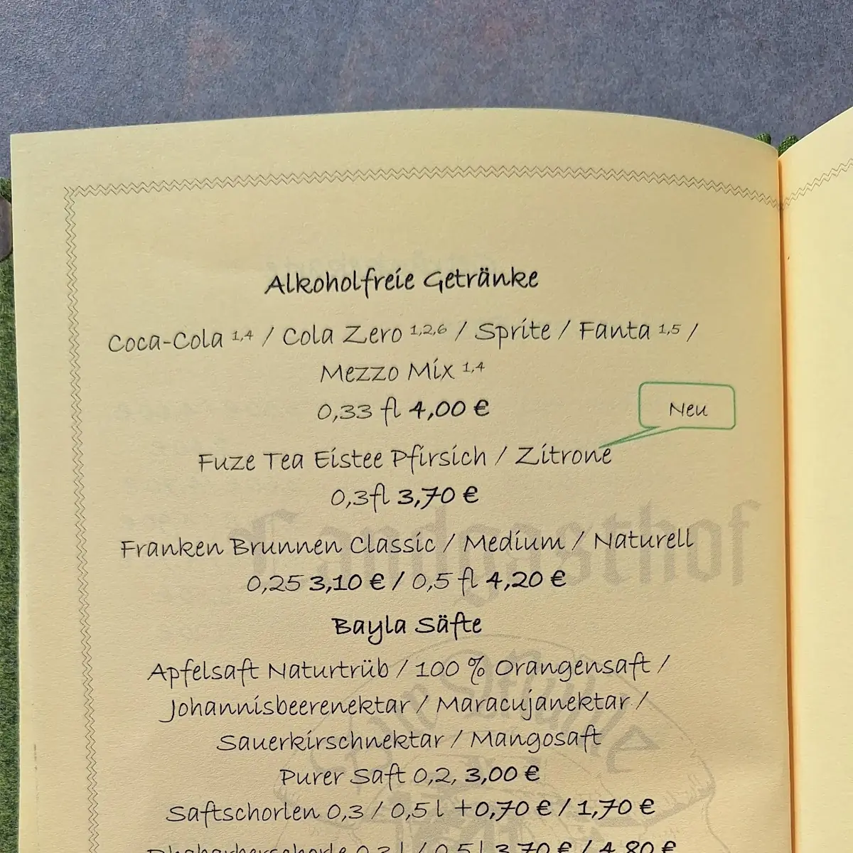 Speisekarte photo 2