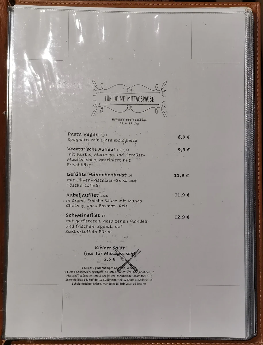 Speisekarte, Restaurant Starks