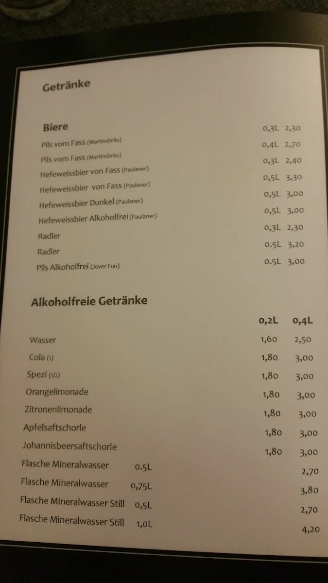 Speisekarte photo 4
