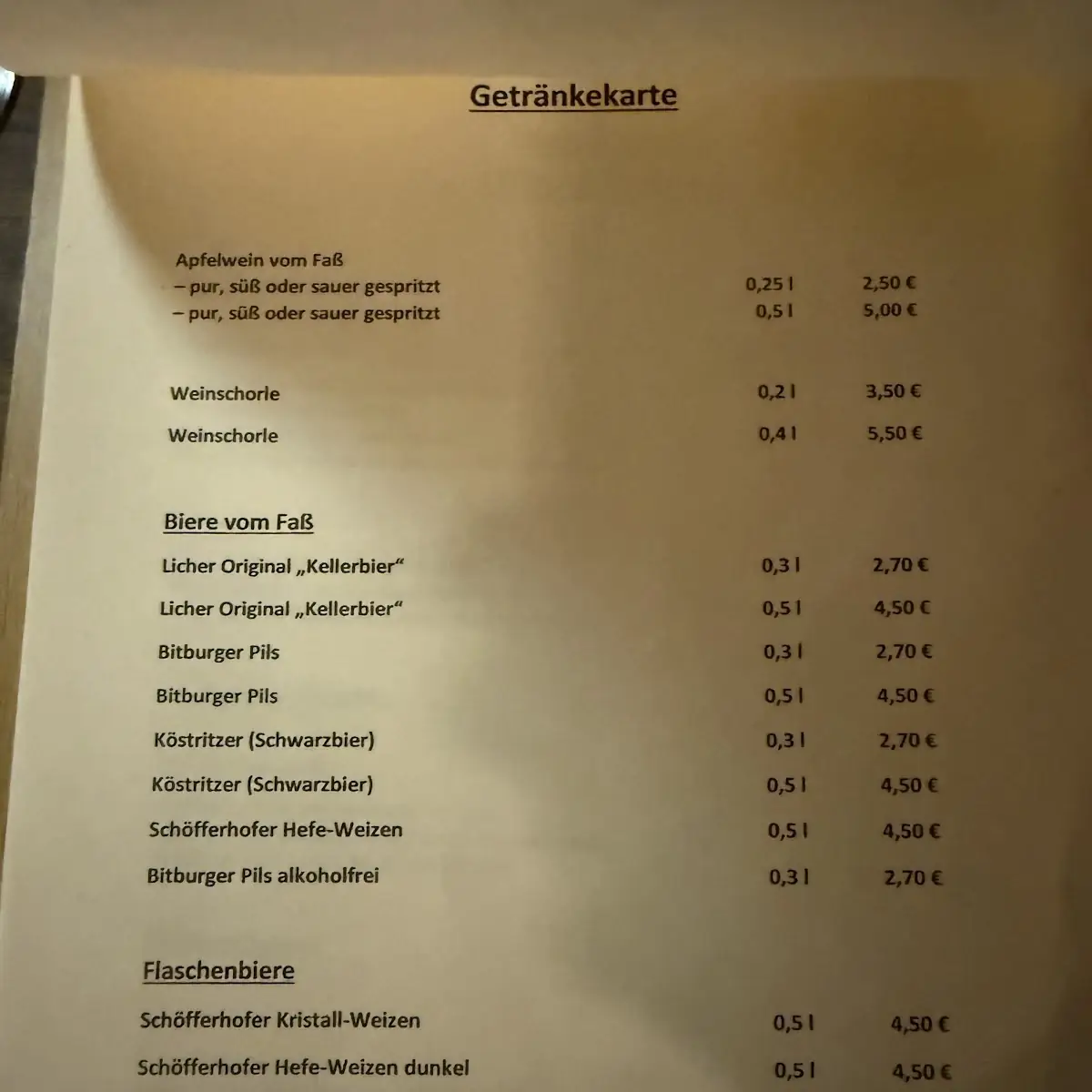 Speisekarte photo 4