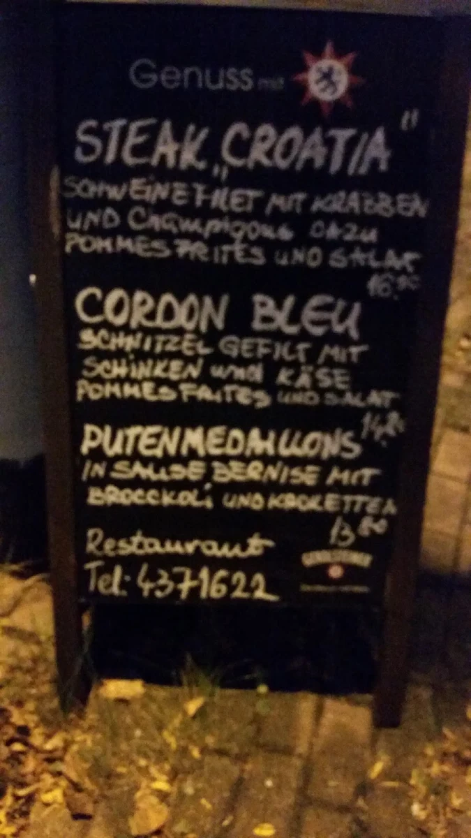 Speisekarte, Restaurant Zur Post